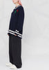 Navy Rib-Knit Sweater