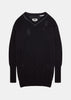 Black Distressed Knit Sweater