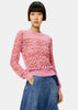Pink Anagram Devore Sweater