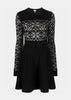 Black Anagram Devore Knit Dress