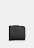 Black Classic Leather Zip Wallet