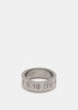 Silver Number Logo Band Ring