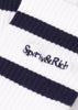 White Serif Logo Socks