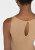 Brown Sleeveless Boat Neck Top