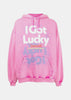 Washed Pink 'I Got Lucky' Hoodie