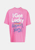Washed Pink 'I Got Lucky' T-Shirt