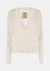 Off White Cashmere Knit Sweater