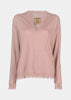 Rose White Cashmere Knit Sweater