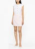 Pink High-Waist Tweed Miniskirt