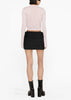 Black Lurex Pinstripe Mini Skirt