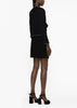 Black Tweed Bouclé Mini Skirt