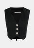 Black Lurex Pinstripe Waistcoat