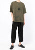 Olive Oversized Double Graphic T-Shirt