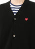 Black & Red Small Heart Cardigan